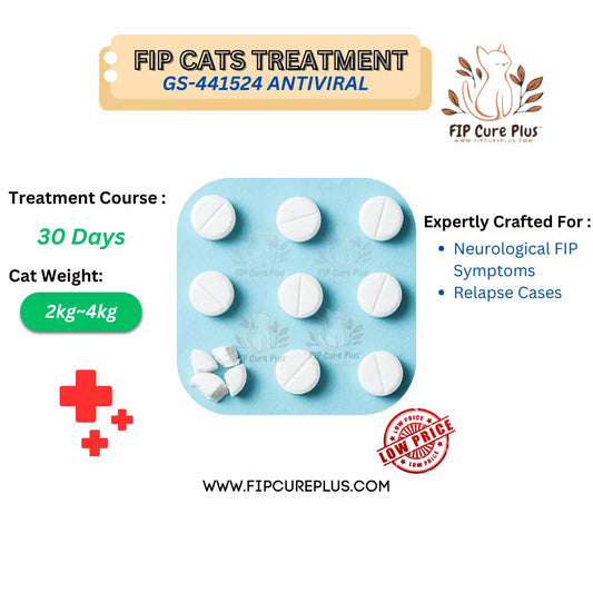 FIP Cure Plus Oral Capsules | GS-441524 Treatment to Cure FIP in Cats Weighing 2kg~4kg