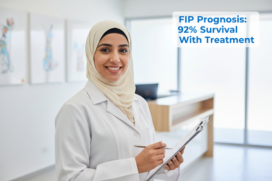 Cat recovering from FIP with GS-441524 treatment — 92% survival rate explained by FIP Cure Plus