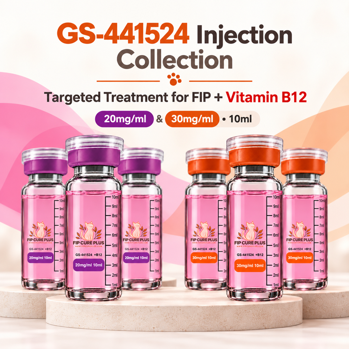FIP Cure Plus + B12 | GS-441524 Injection Treatment for FIP