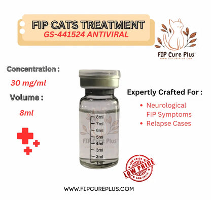 FIP Cure Plus GS-441524 | 30mg/ml | 8ml (premium, faster response) to Cure FIP - FIP Cure Plus